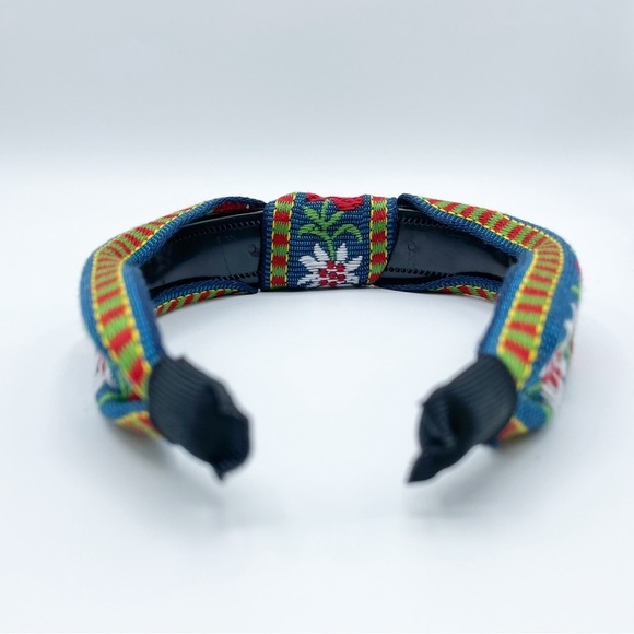 Set of 2 Knot Headbands with Embroidered Fruit & Floral Motifs - Picture 9 of 9